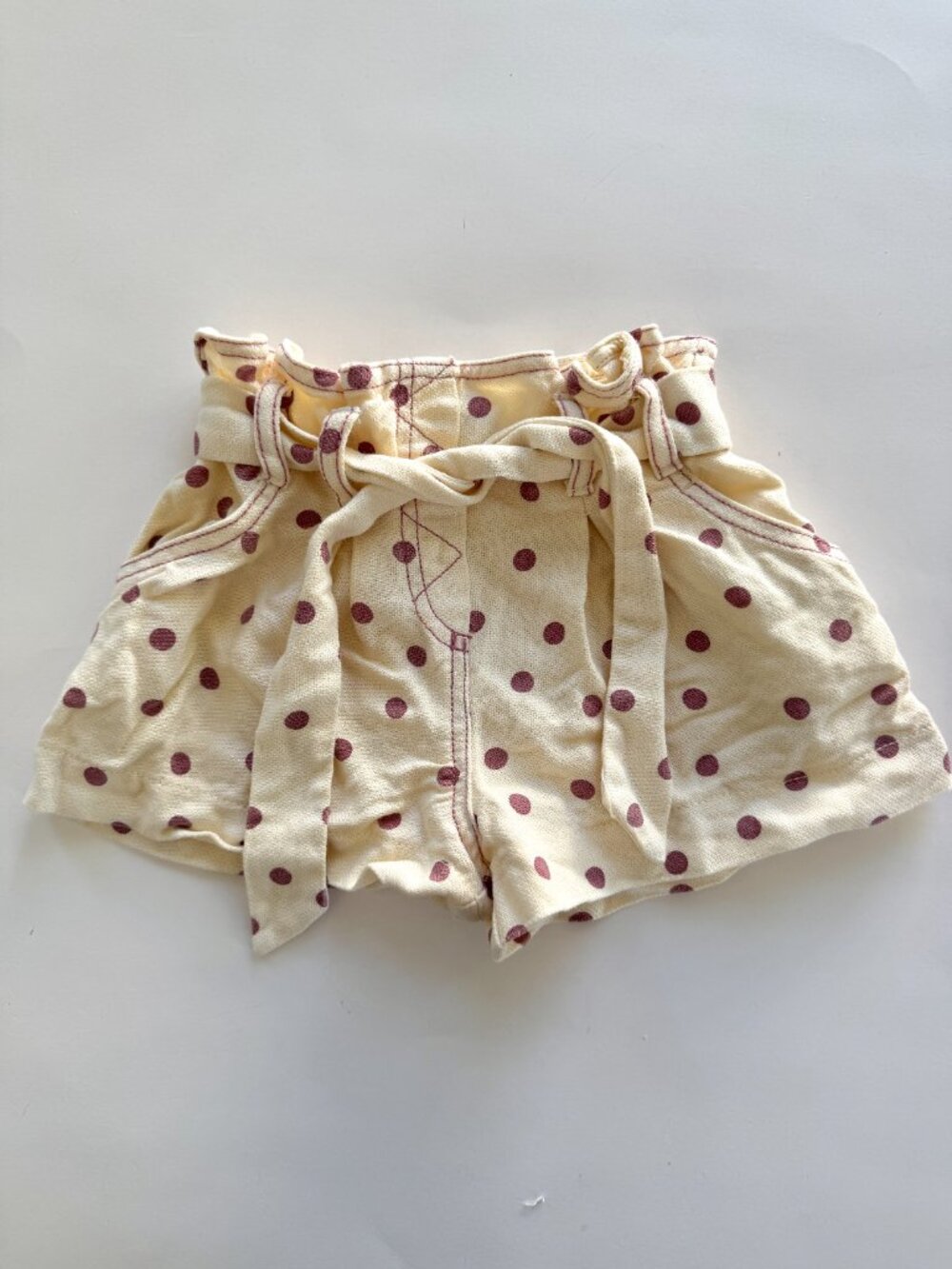 Zara Baby Girls Polka Dot Paperbag Shorts 18-24M